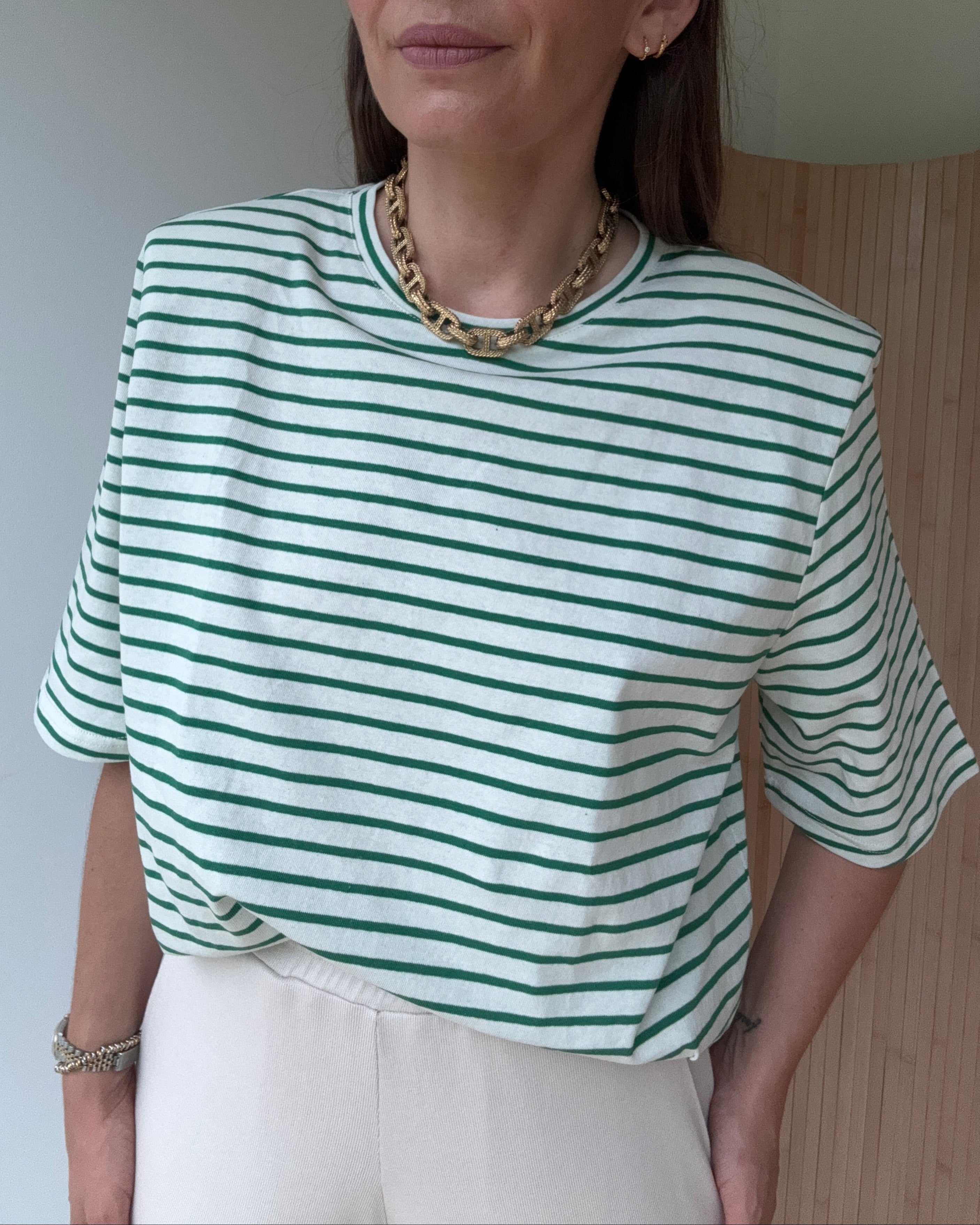 Tshirt Art paski poduchy green