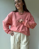 kobieca bluza oversize w kolorze coral, dzianina premium