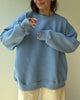 Długa bluza damska Cheer Long w kolorze sky blue, fason oversize