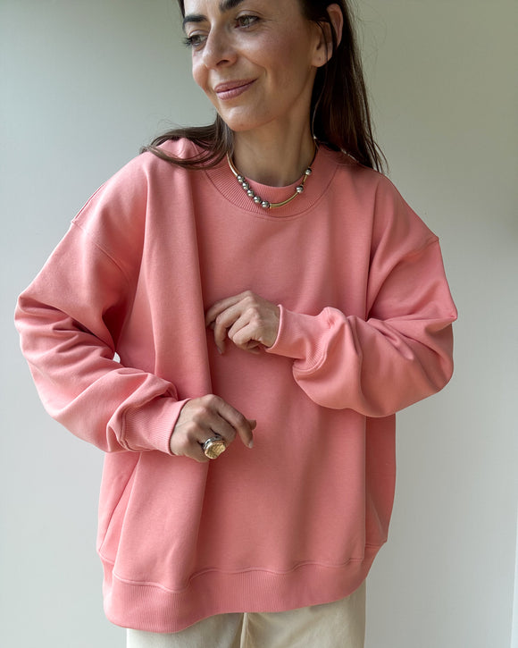 pastelowa bluza coral z dzianiny, kolekcja patchouli