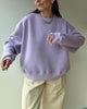 pastelowa bluza z dzianiny w kolorze lavender, widok z przodu