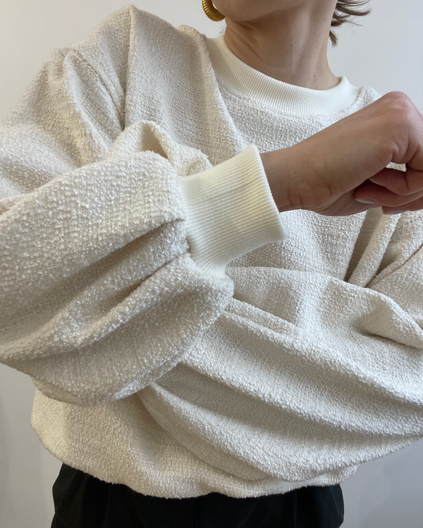bawełniana bluza premium w kolorze ecru